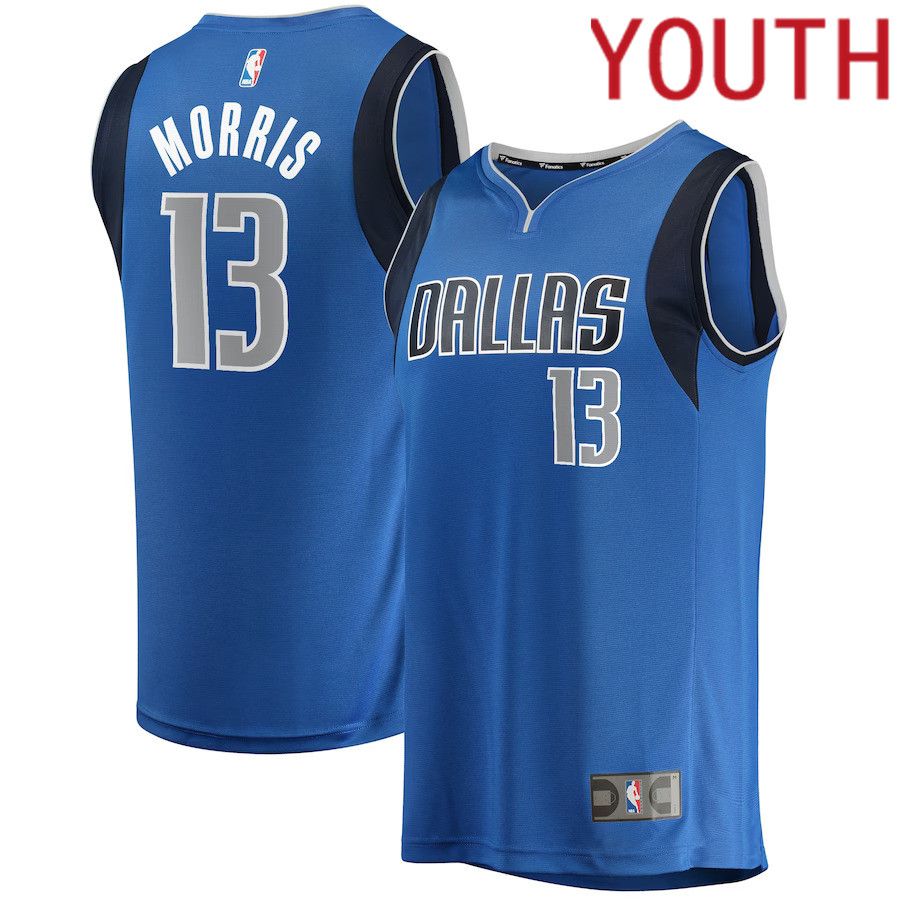 Youth Dallas Mavericks #13 Markieff Morris Fanatics Branded Blue Fast Break Player NBA Jersey